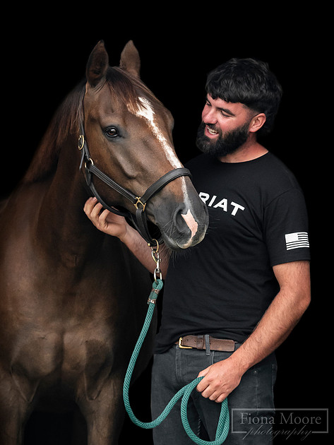 DSC_5404Black Background Equine Portrait by West Midlands based equestrian Photographer - Fiona Moore Photography