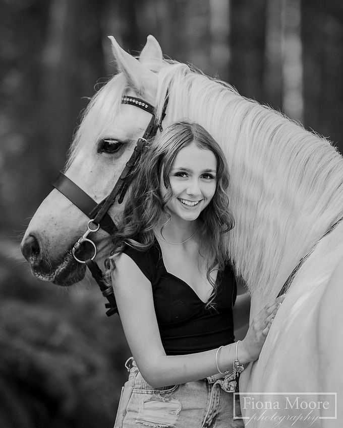Equine portrait by equestrian photographer fiona moore photography - west midlands - grey horse cannock chase photoshoot